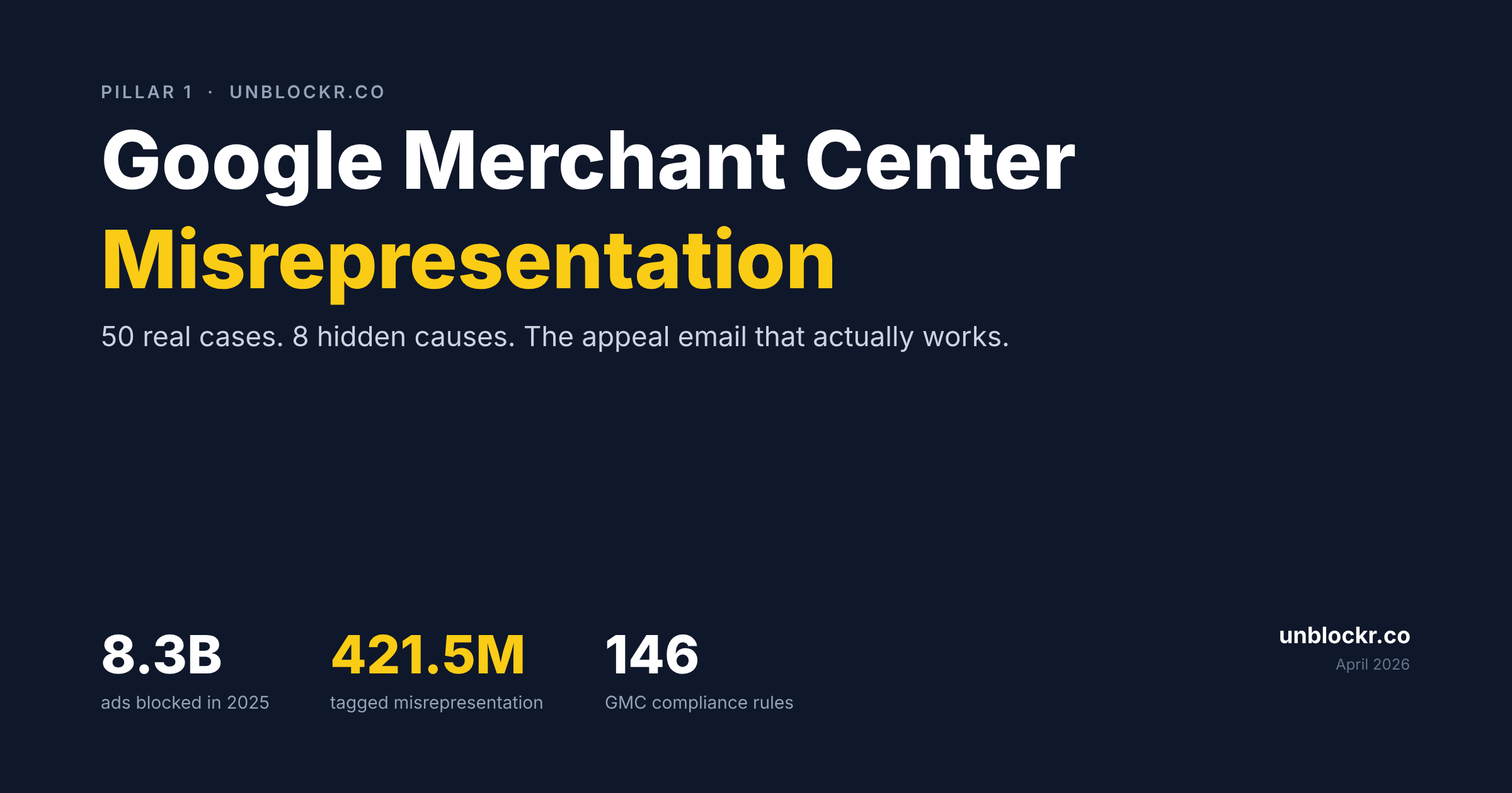 Google Merchant Center Misrepresentation — The Complete 2026 Guide